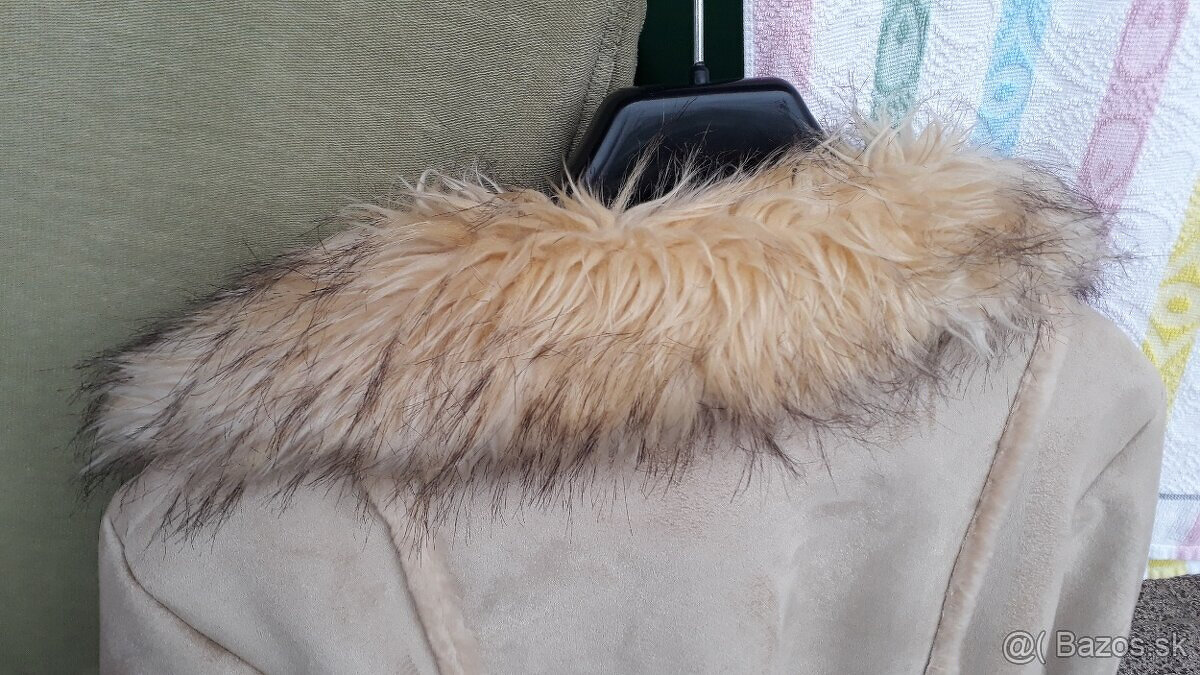 dámsky kožuch, kabát - veľkosť L - 8