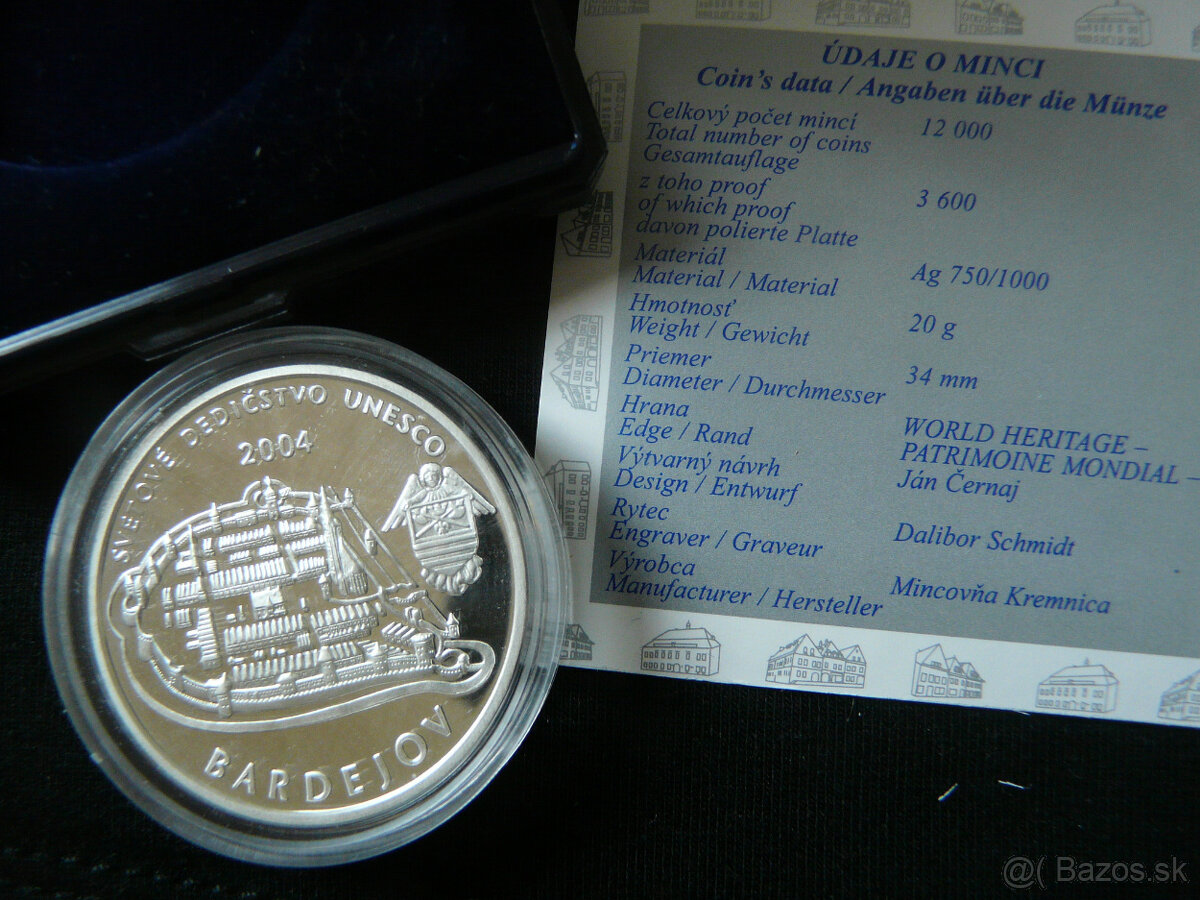 Slovenské strieborné 200 koruny proof, bk - 8