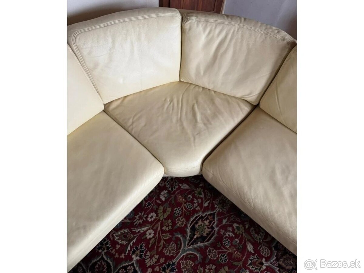 Luxusní moderní rohová kožená sedací souprava,3221 - 8