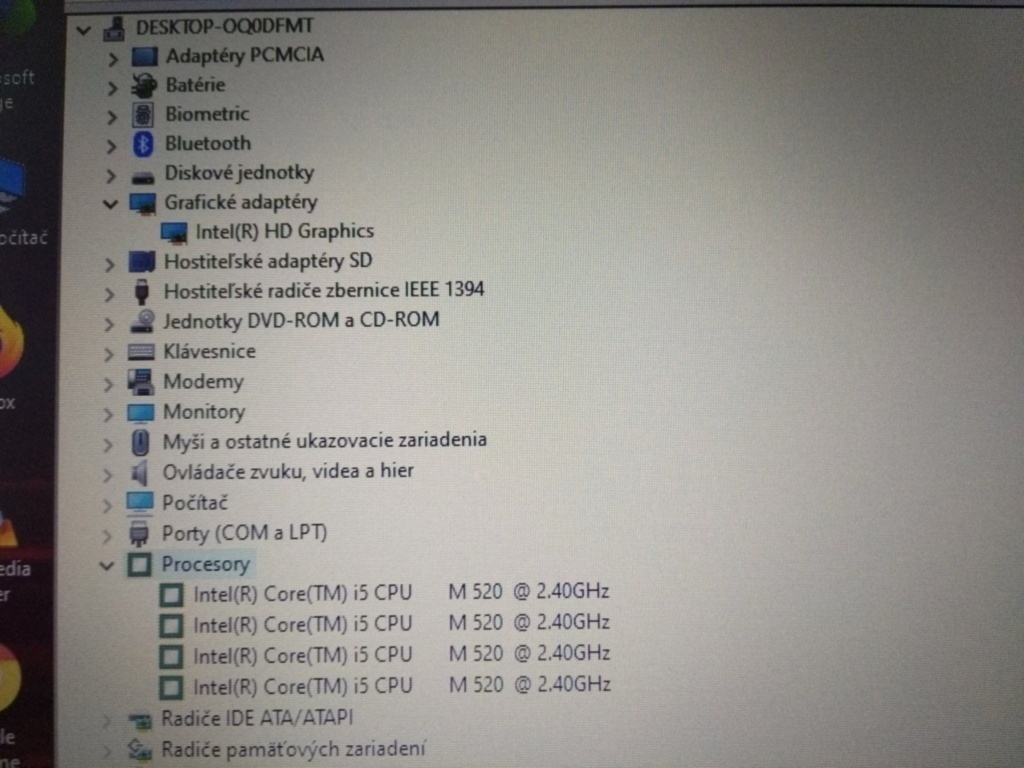 predám ntb HP / 4gb ram / Intel core i5 / 120gb ssd disk- - 8