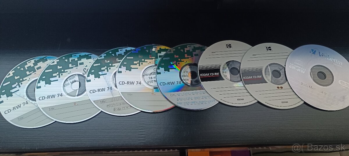 Médiá CD-RW, CD, DVD-RW, DVD-RAM + obaly + DVD Obaly - 8