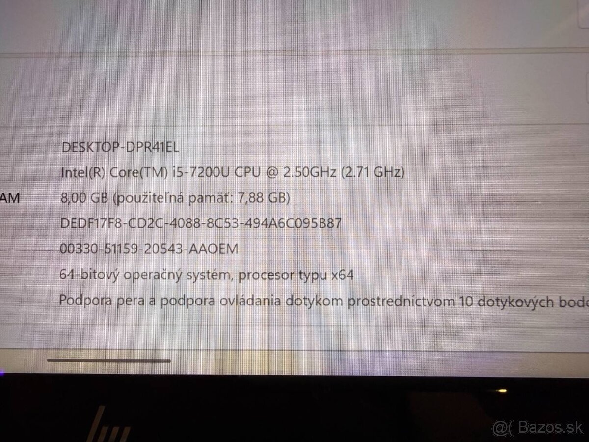 Notebook HP EliteBook x360 1030 G2 i5-7200U / 8GB RAM / 256G - 8