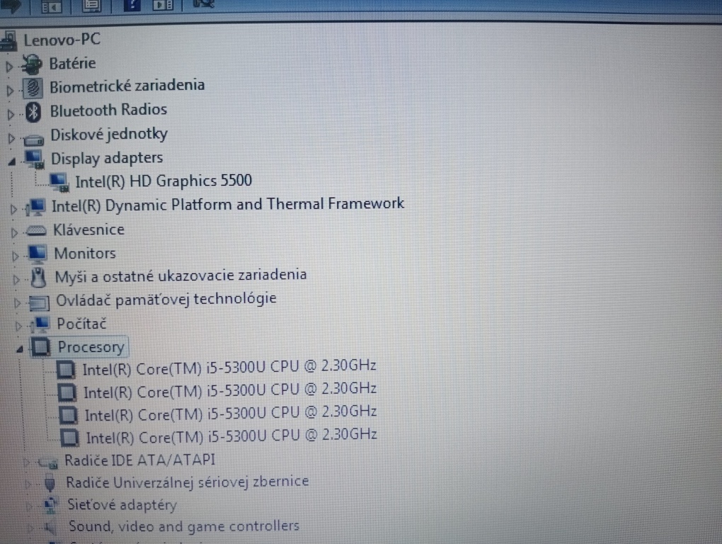 predám Lenovo Thinkpad t450 / Intel core i5 / Windows 7 - 8