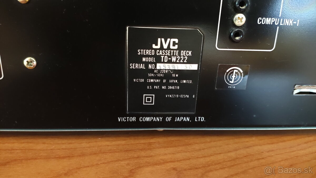 Kazetový dvojdeck JVC TD-W222 - 8