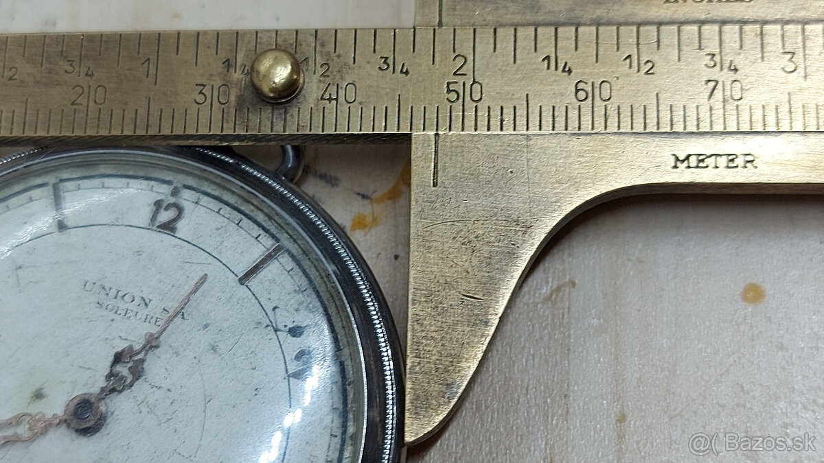 Predám funkčné vreckové hodinky UNION S.A. Soleure Artdeco - 8