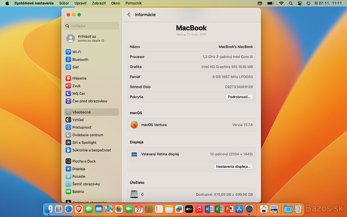 MacBook 12" i5-1.3GHz,2j/8GB/512GB, Ružový, TOP STAV - 8