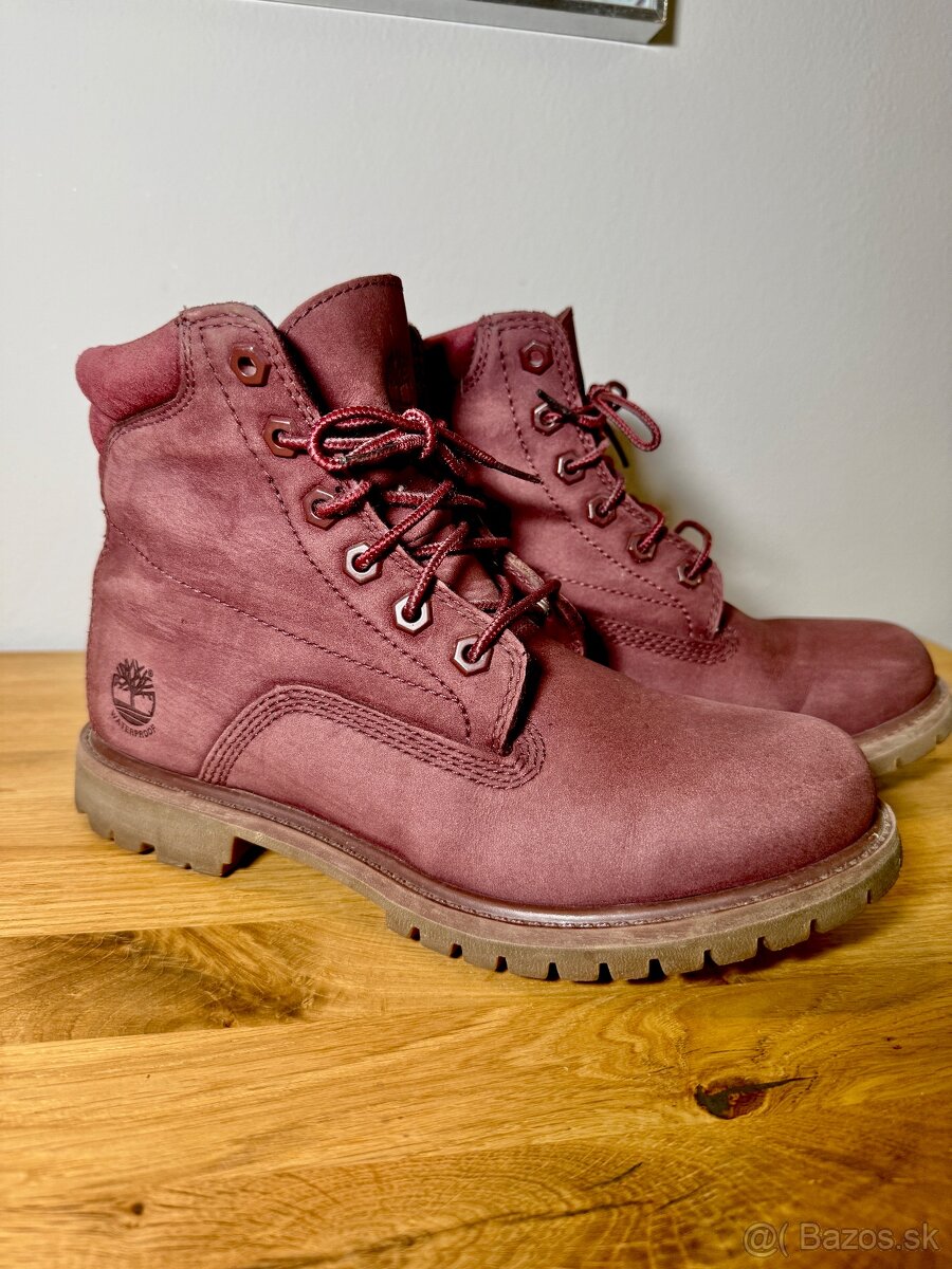 Bordové dámske topánky Timberland - 8