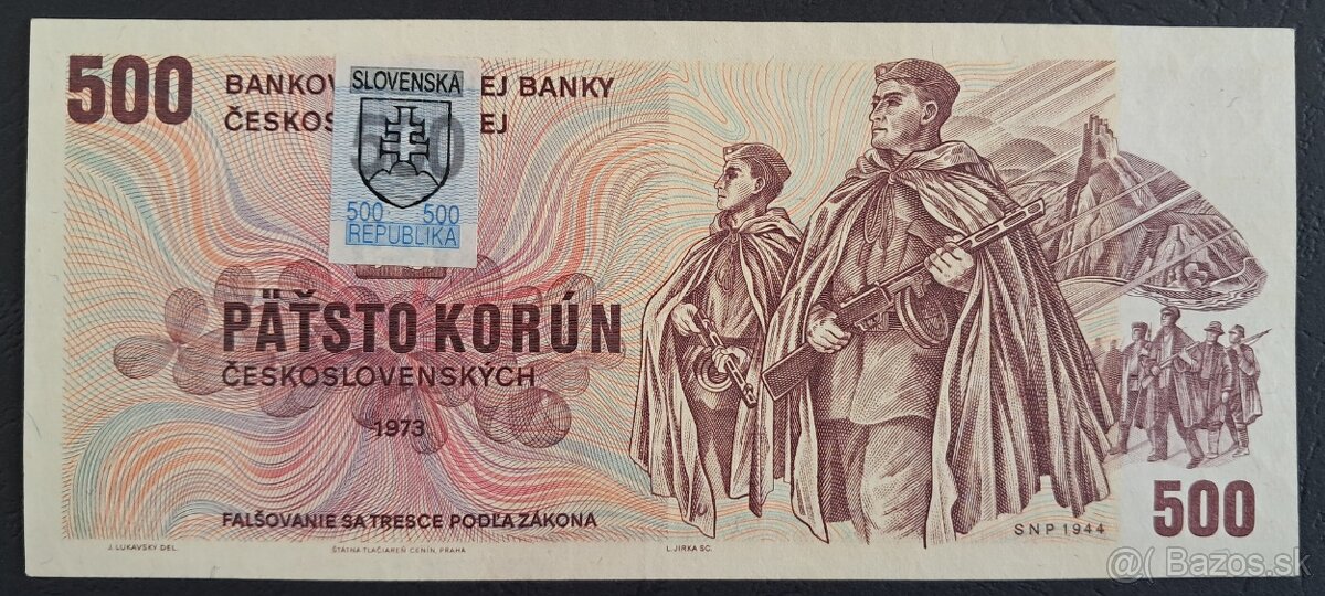 Bankovky - SR a ČR kolkované (1993) - 8