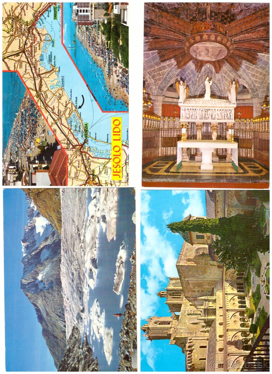 Pohľadnice mix svet farebne 1 - 8