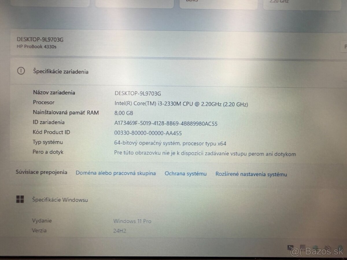 Notebook HP ProBook 4330s, i3 , SSD 256 GB, 8 GB RAM, Win 11 - 8