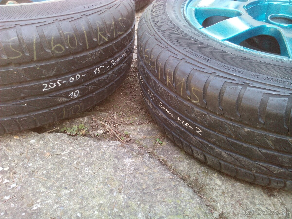 Sada kolies- alu disky 5x112 R15, 205/60 R15 - 8