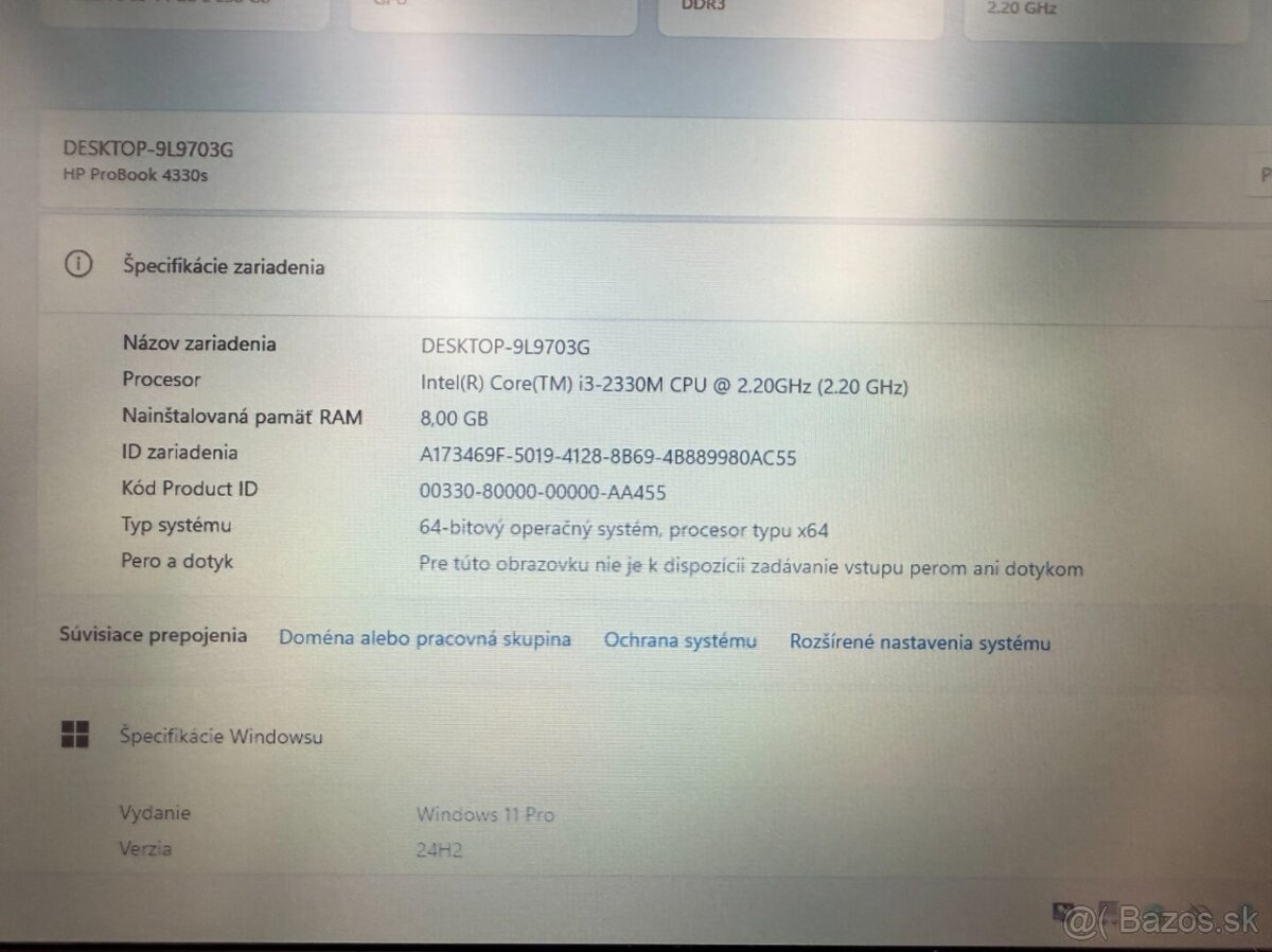 Notebook HP ProBook 4330s, i3 , SSD 256 GB, 8 GB RAM, Win 11 - 8