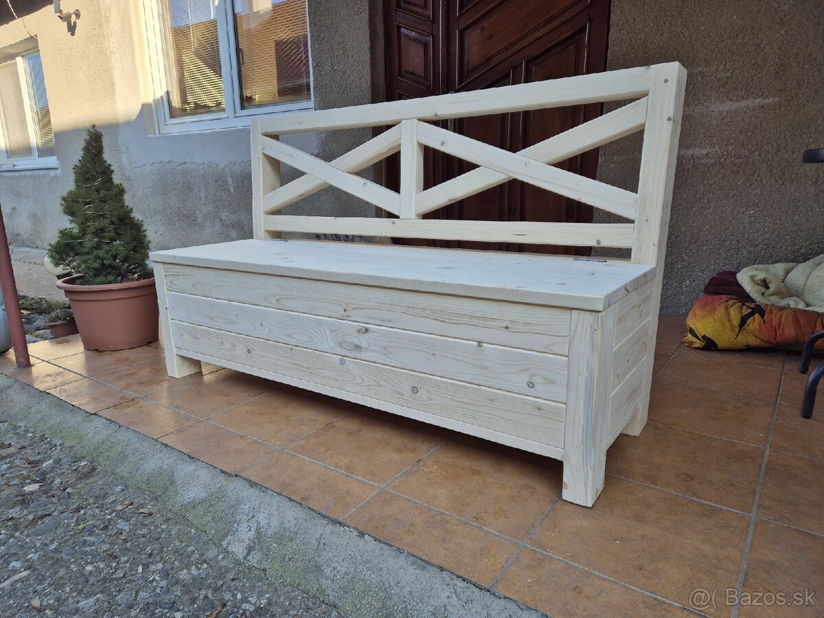 Lavička s úložným priestorom ( masív) - 8