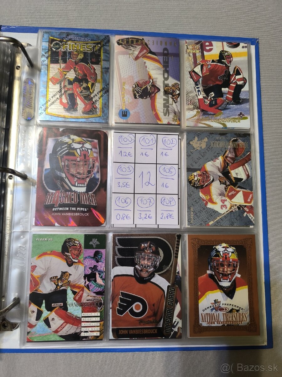 Hokejové kartičky - John Vanbiesbrouck 1 - 8