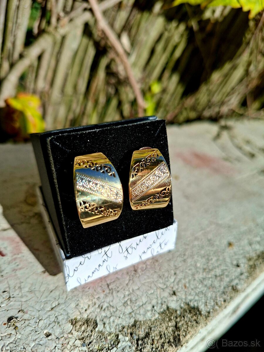 Zlate náušnice výnimočné 585 - 8