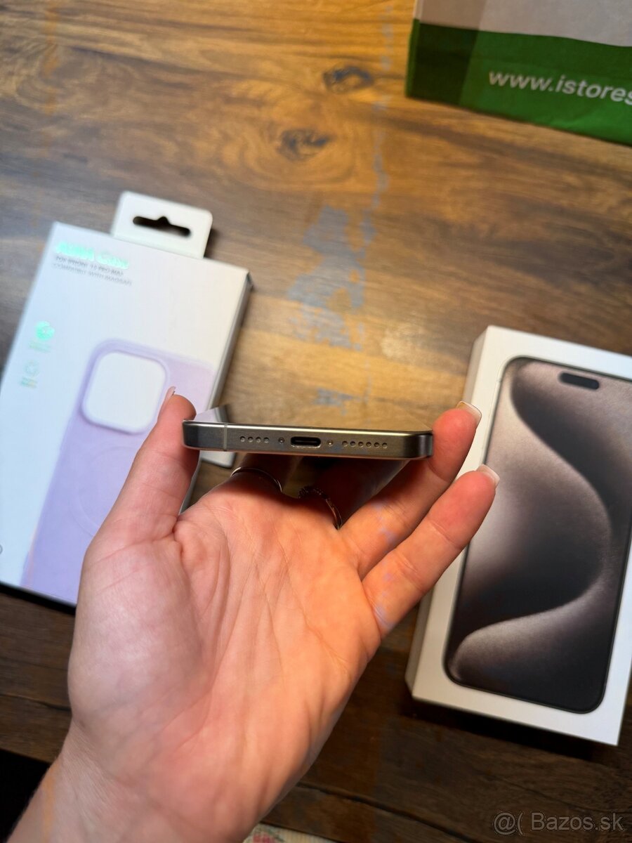 Predám Iphone 15 Pro Max, Natural Titanium, 256GB - 8