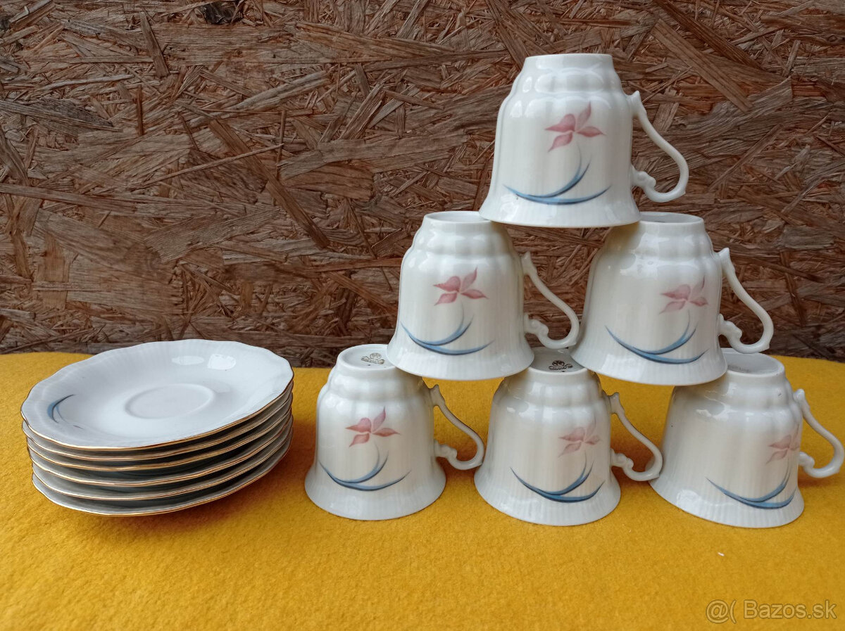 Retro kávové a čajové šálky 4. - 8