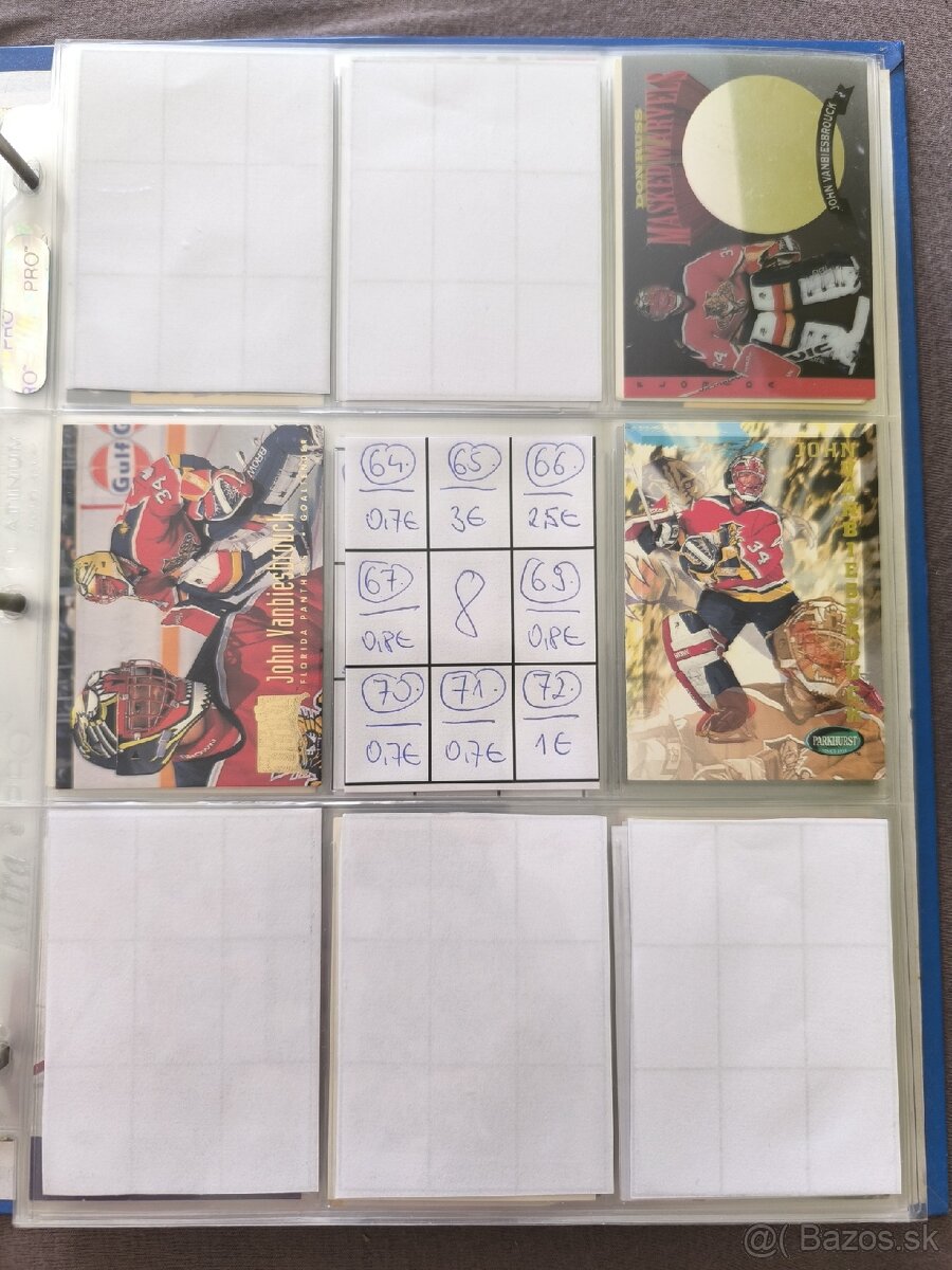 Hokejové kartičky - John Vanbiesbrouck 1 - 8