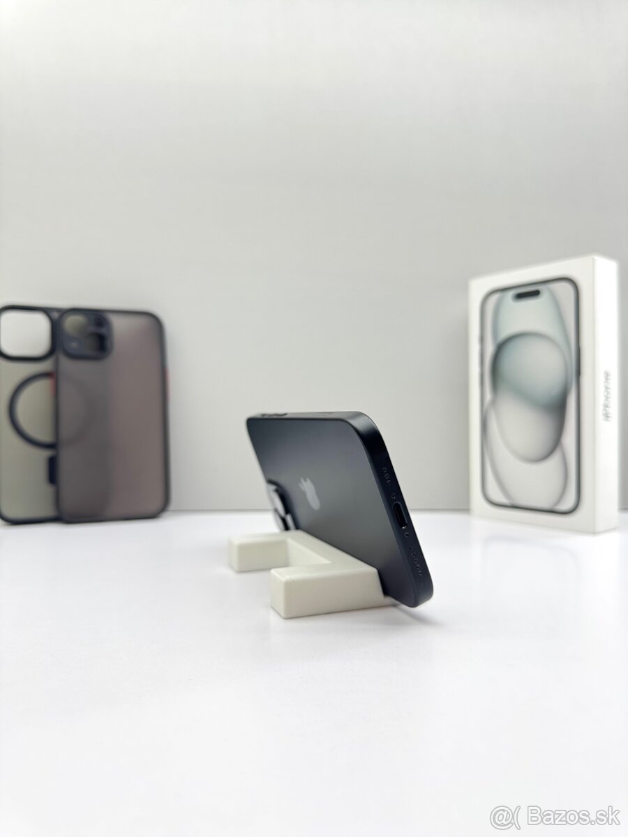 iPhone 15 BLACK 128GB TOP STAV ORIGINÁL+PRÍSLUŠENSTVO - 8