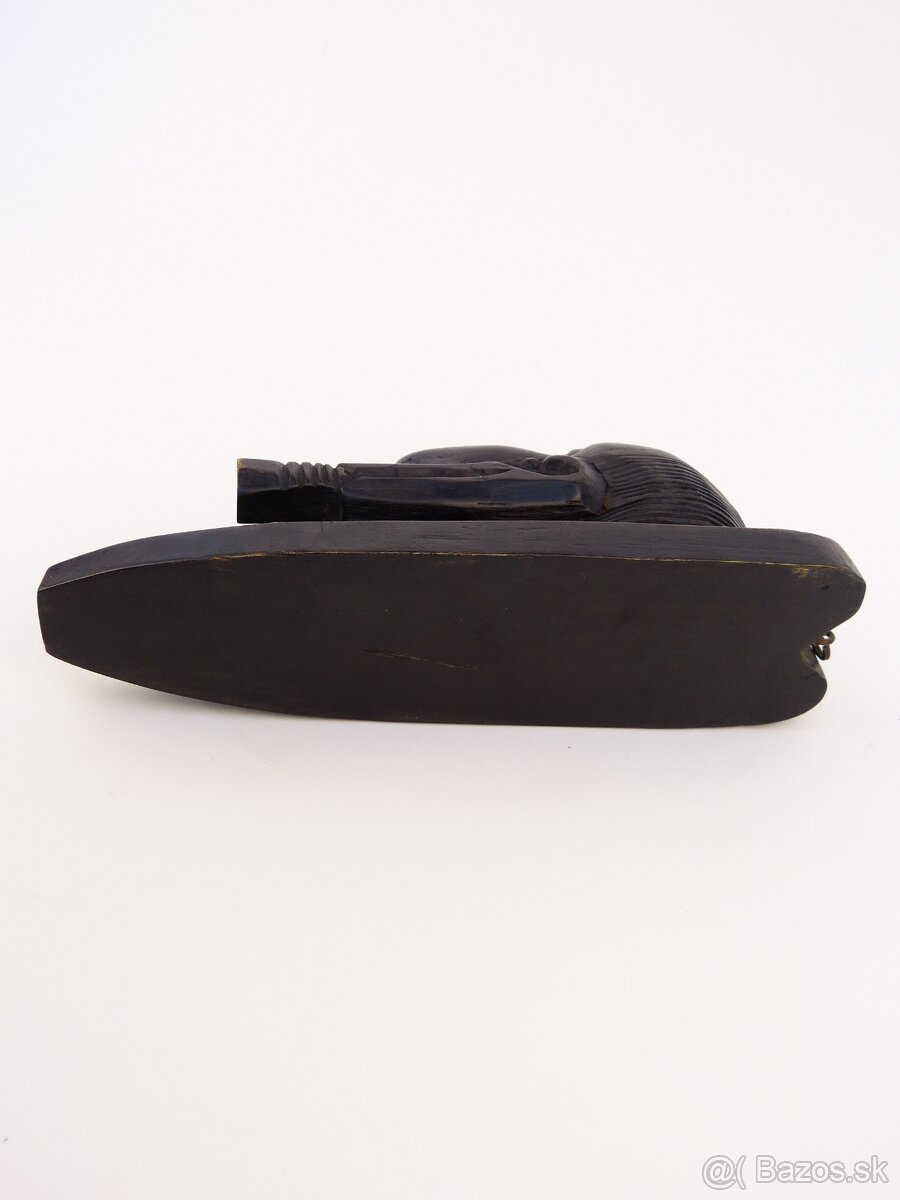 Africká Ebenová Busta - Maasai Bojovník - 8