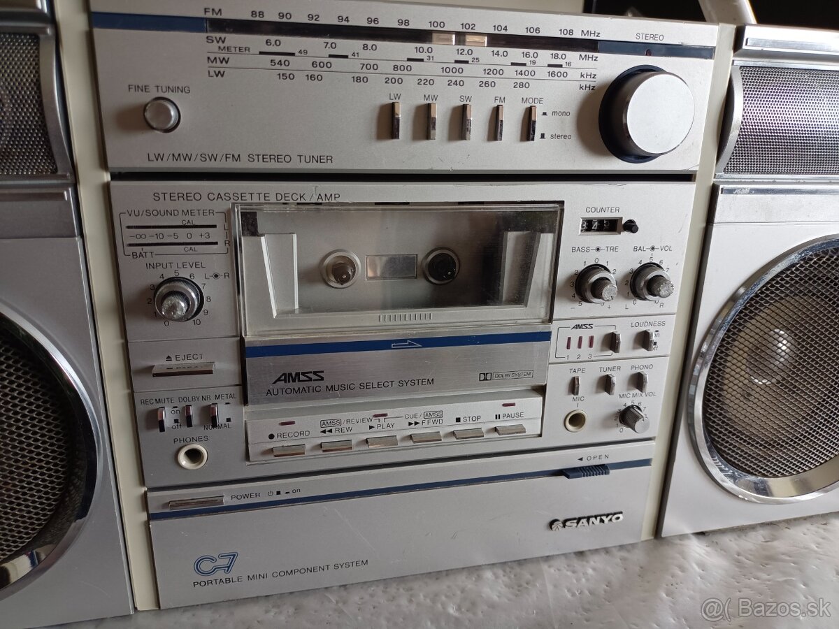 Sanyo C7s, radiomagnetofon retro kazeťák - 8