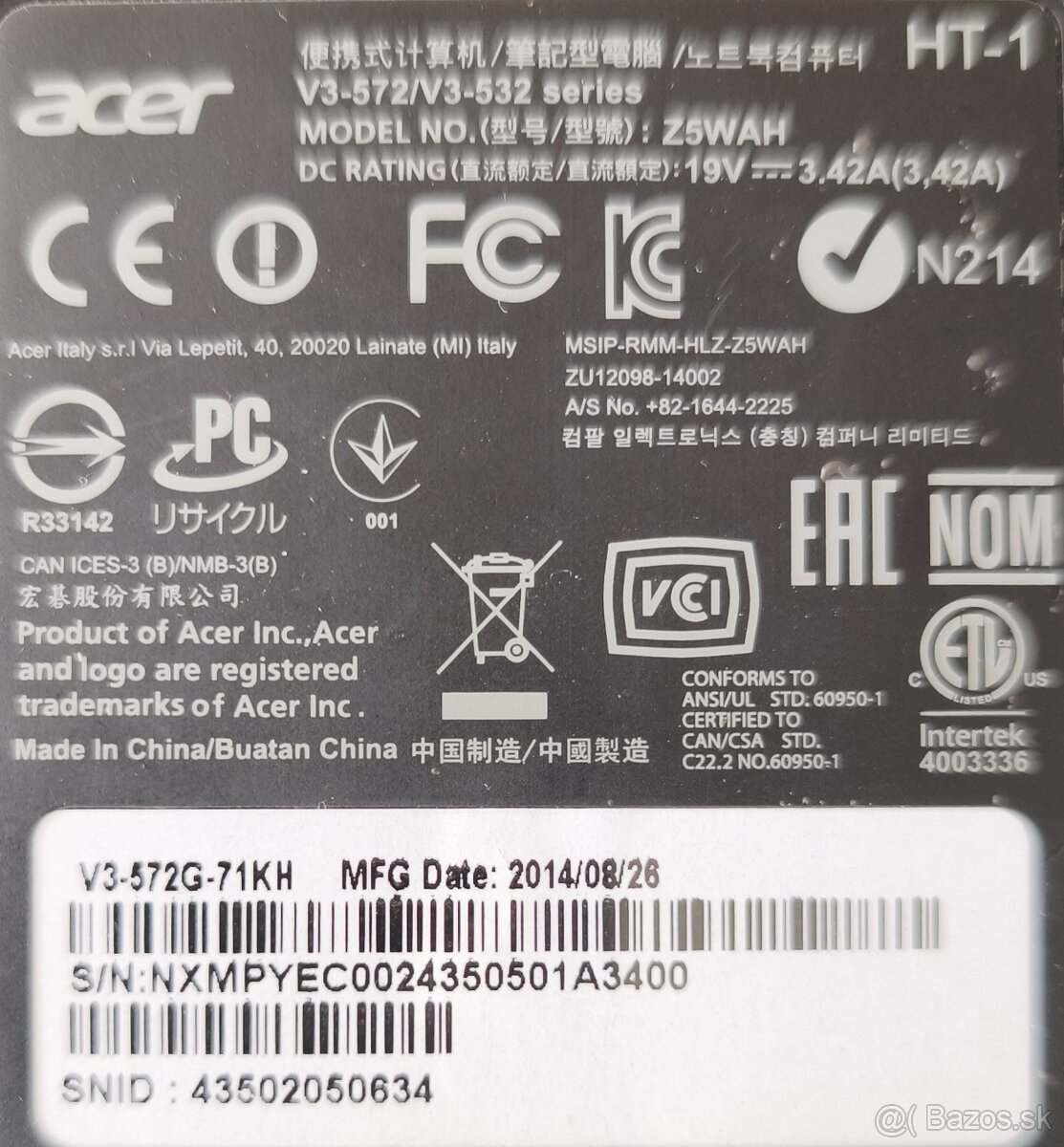 Acer Aspire V3-572G - 8