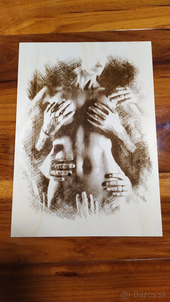 Laserom gravírovaný portrét, preglejka formátu A4 (2) - 8