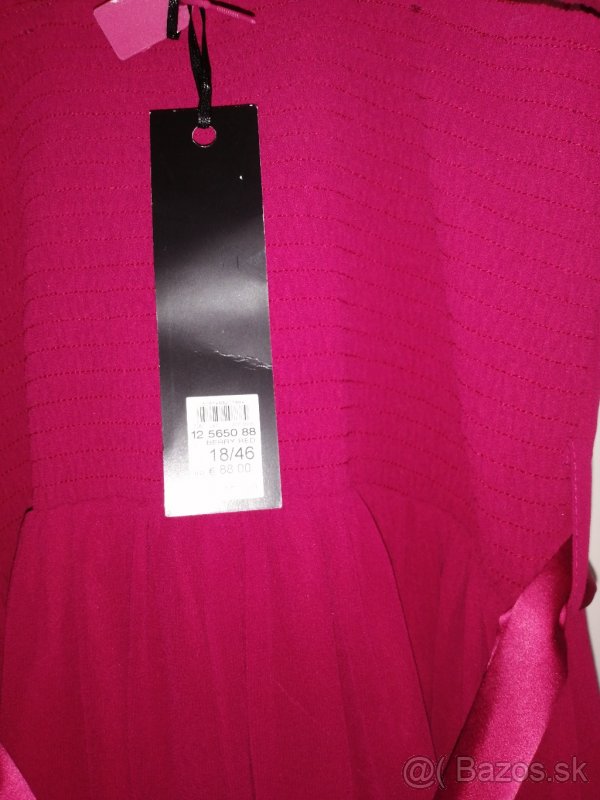 Dámske príležitostné šaty vínové veľkosť 46 - 8
