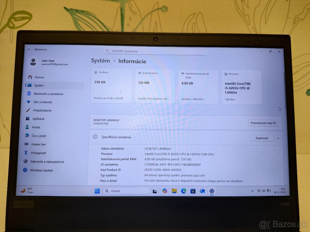 Lenovo ThinkPad E490 | i5-8265U | 8-16 GB RAM | 256-1 TB SSD - 8