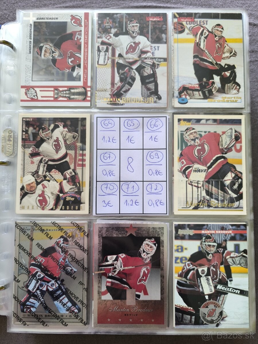 Hokejové kartičky - Martin Brodeur 1 - 8