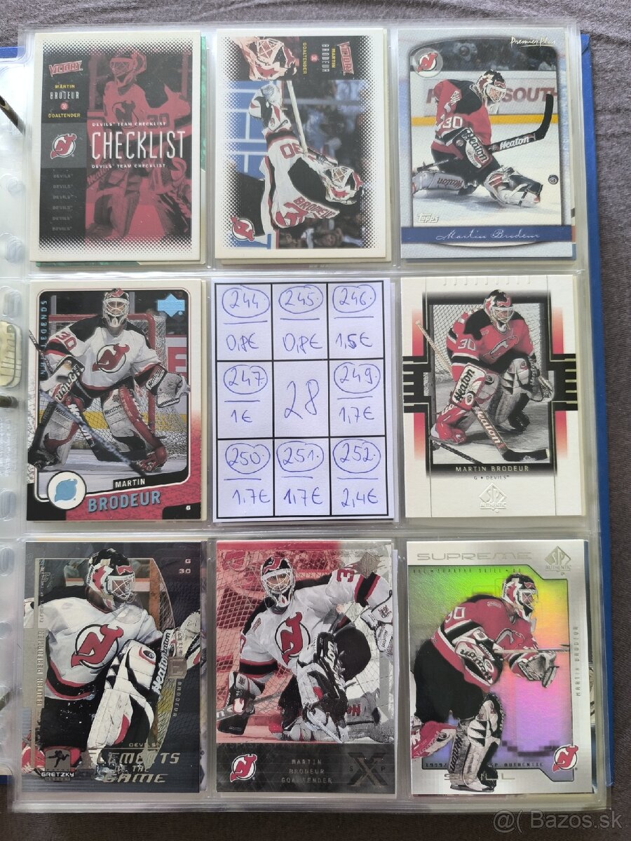 Hokejové kartičky - Martin Brodeur 2 - 8
