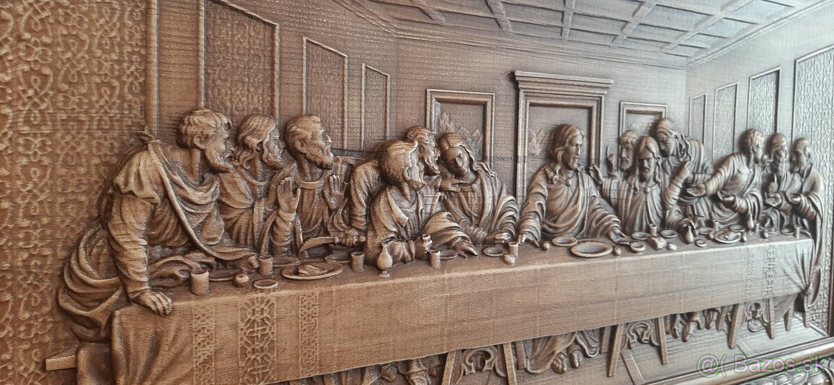 Drevený obraz Posledna večera95×65cmhr.4cm - 8