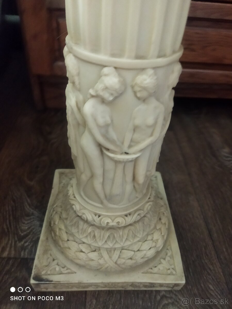 Stolík,busta, stĺp alabaster - 8