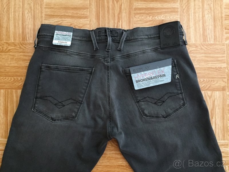 panske dzinsy, rifle REPLAY Hyperflex velkost W34 L30 - 8