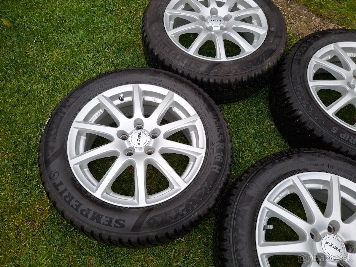 16" ALU 5x108 (FORD a iné) + zimné 205/55 r16 8mm TOP - 8