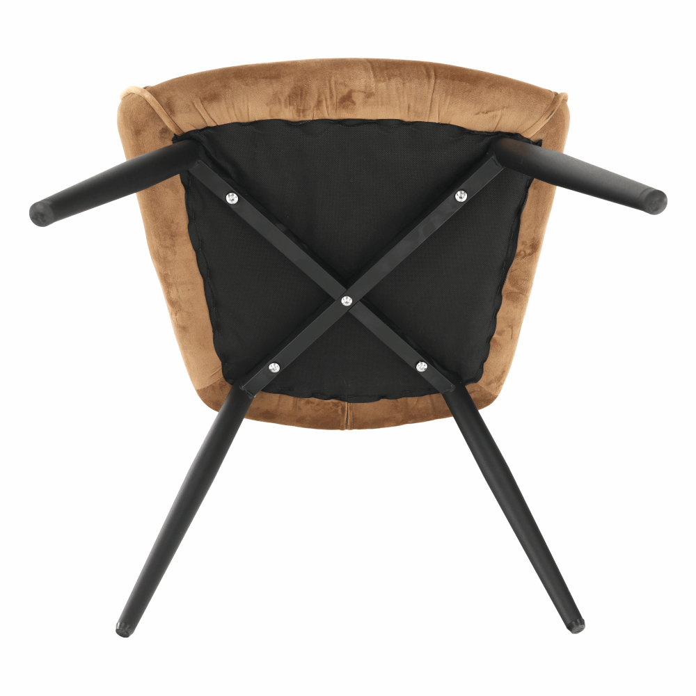 Dizajnové kreslo, svetlohnedá látka (iba osobný odber) - 8