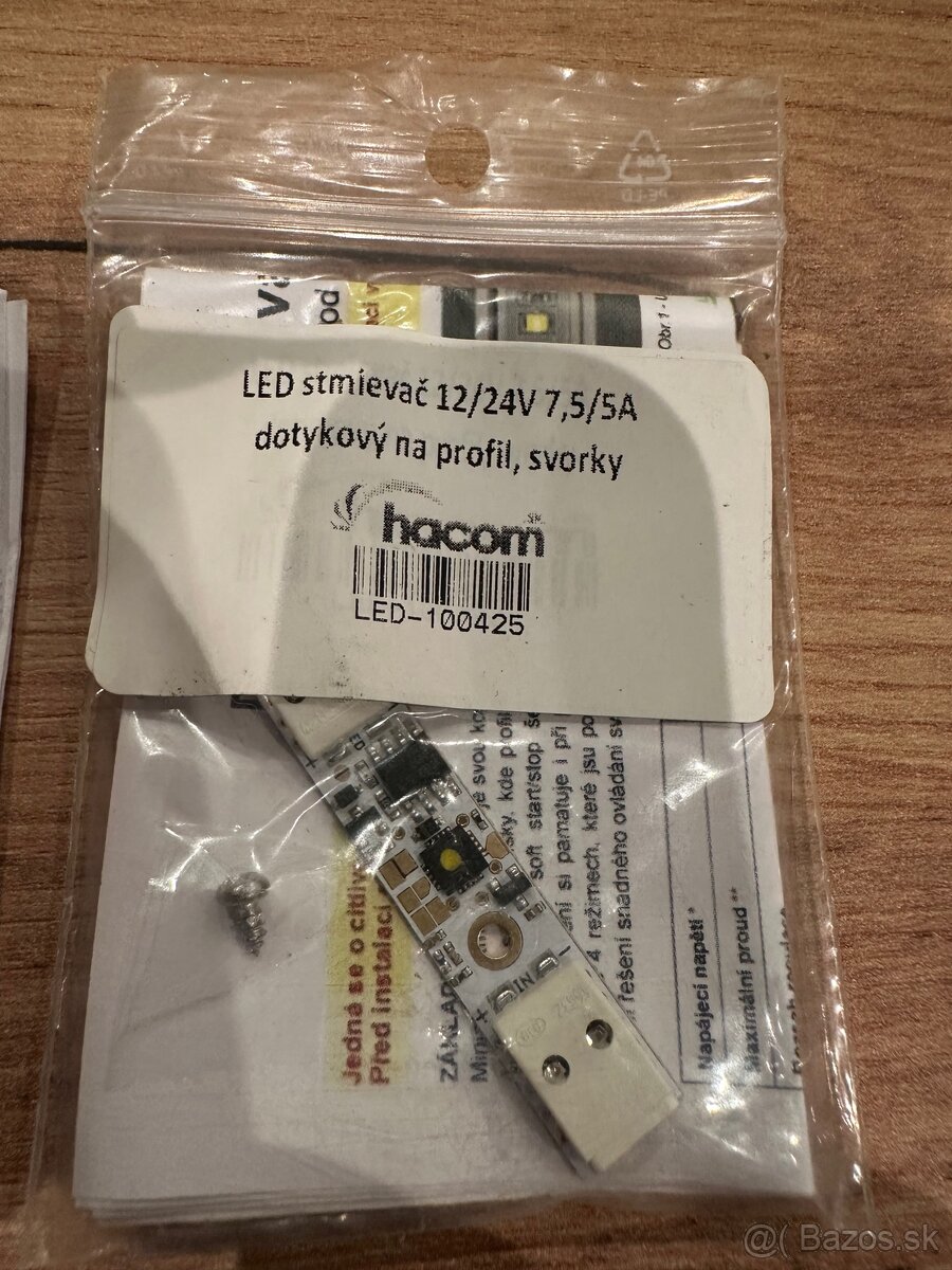 Dotykový LED Dimmer 12/24V DC 8/5A - 3 ks - 8