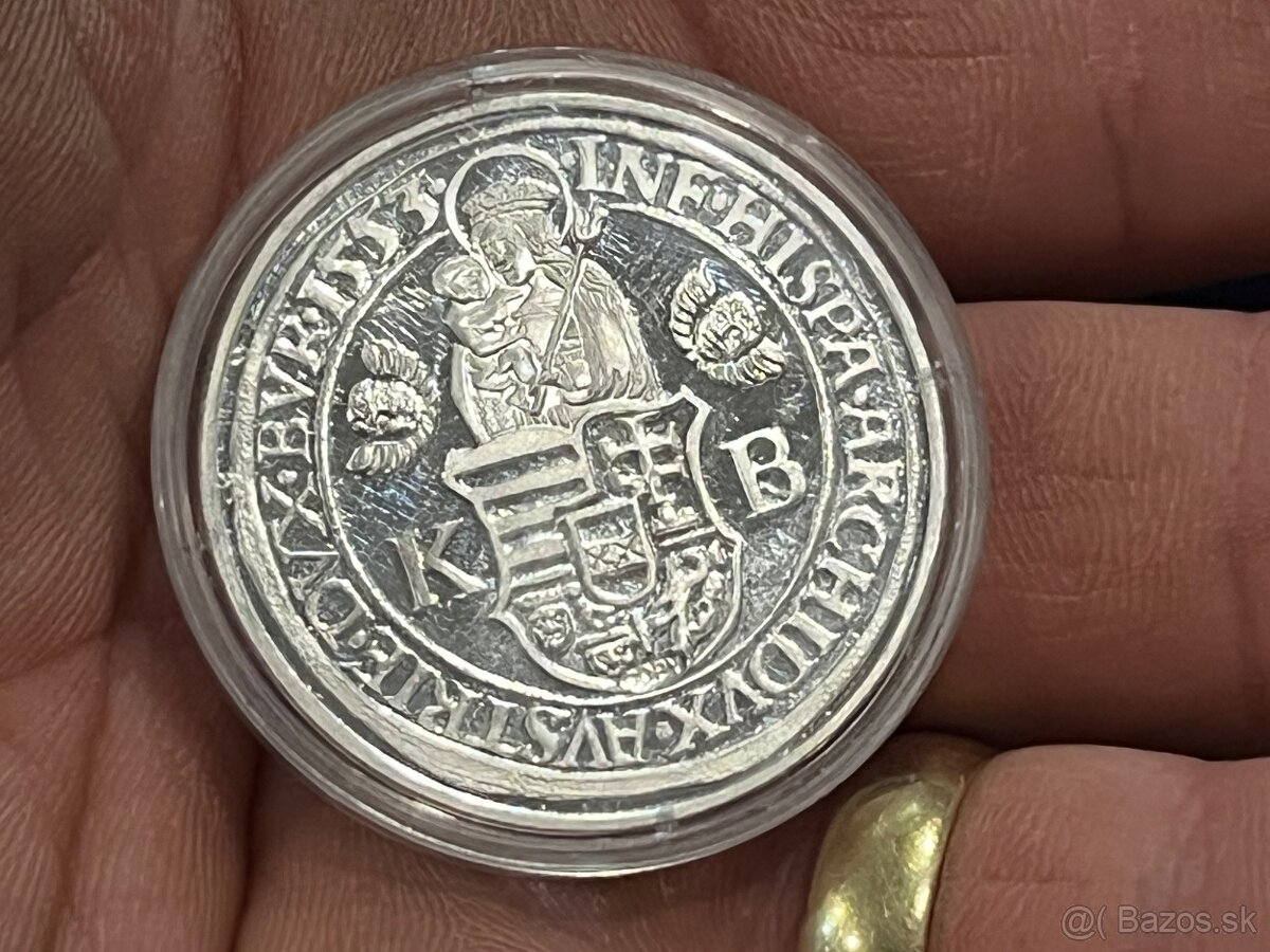 Predám 5x pozlátené a postriebrené mince na foto. - 8