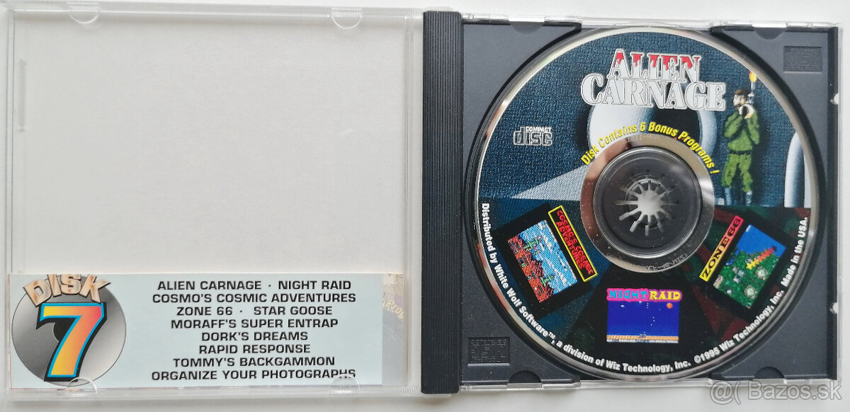 PREDÁM 8 CD WHITE WOLF SOFT. USA 1995 SHAREWARE - 8