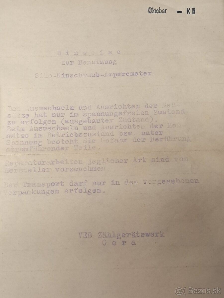 Starožitne meracie prístroje 》30/40 roky 》4x amper-m - 8