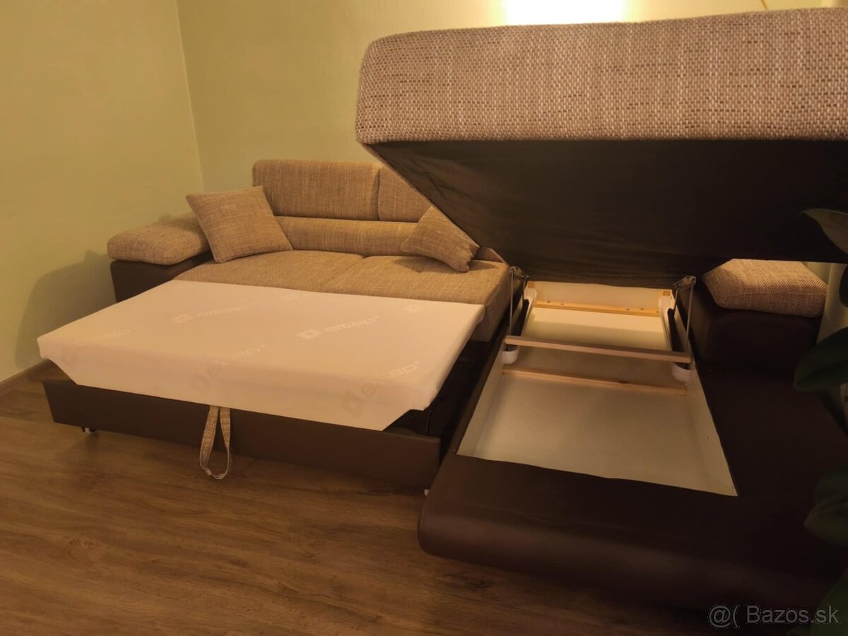 Moderná rohová sedačka rozkladacia pravá - 8