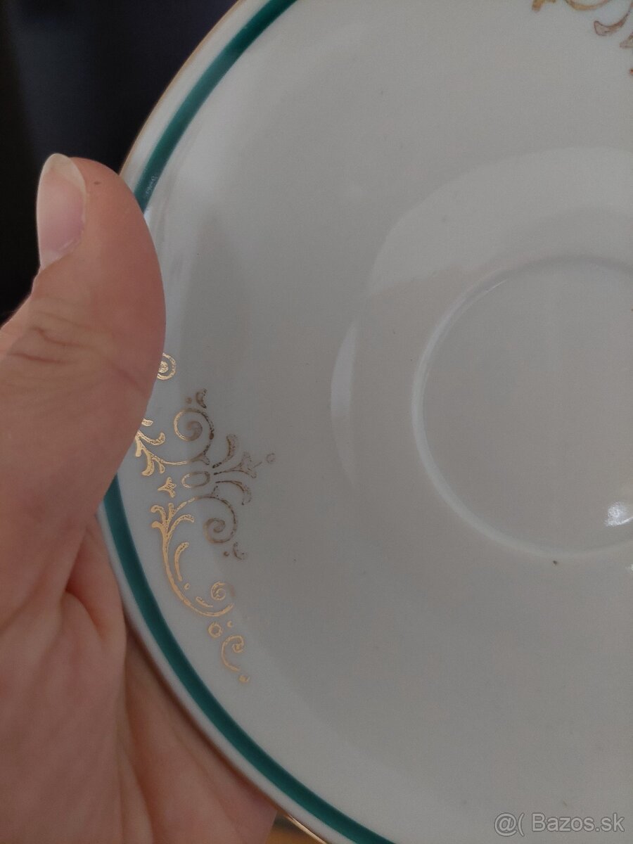 Šálky mokka 6 kusov Bohemia Czechoslovakia - 8