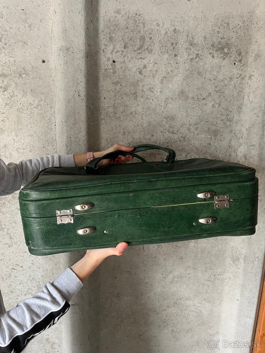 Kožená aktovka/ kufor/ kabelka I retro I vintage - 8