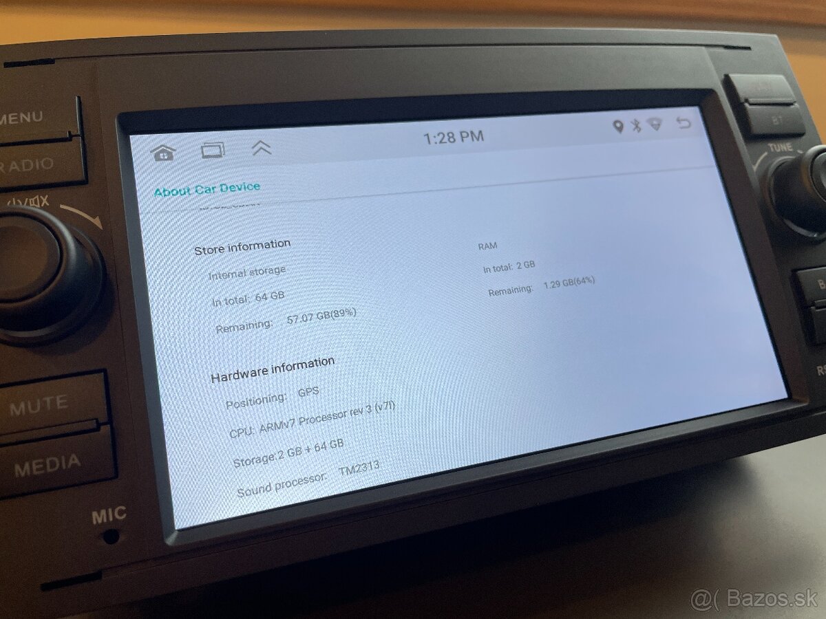 Android rádio 7" FORD Carplay, Android auto 2GB+64GB - 8