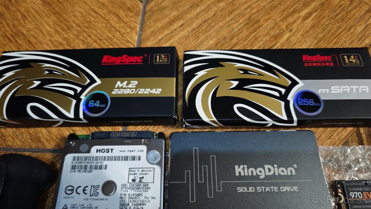 HDD & SSD, M.2 SATA & NVMe, mSATA disky - 8