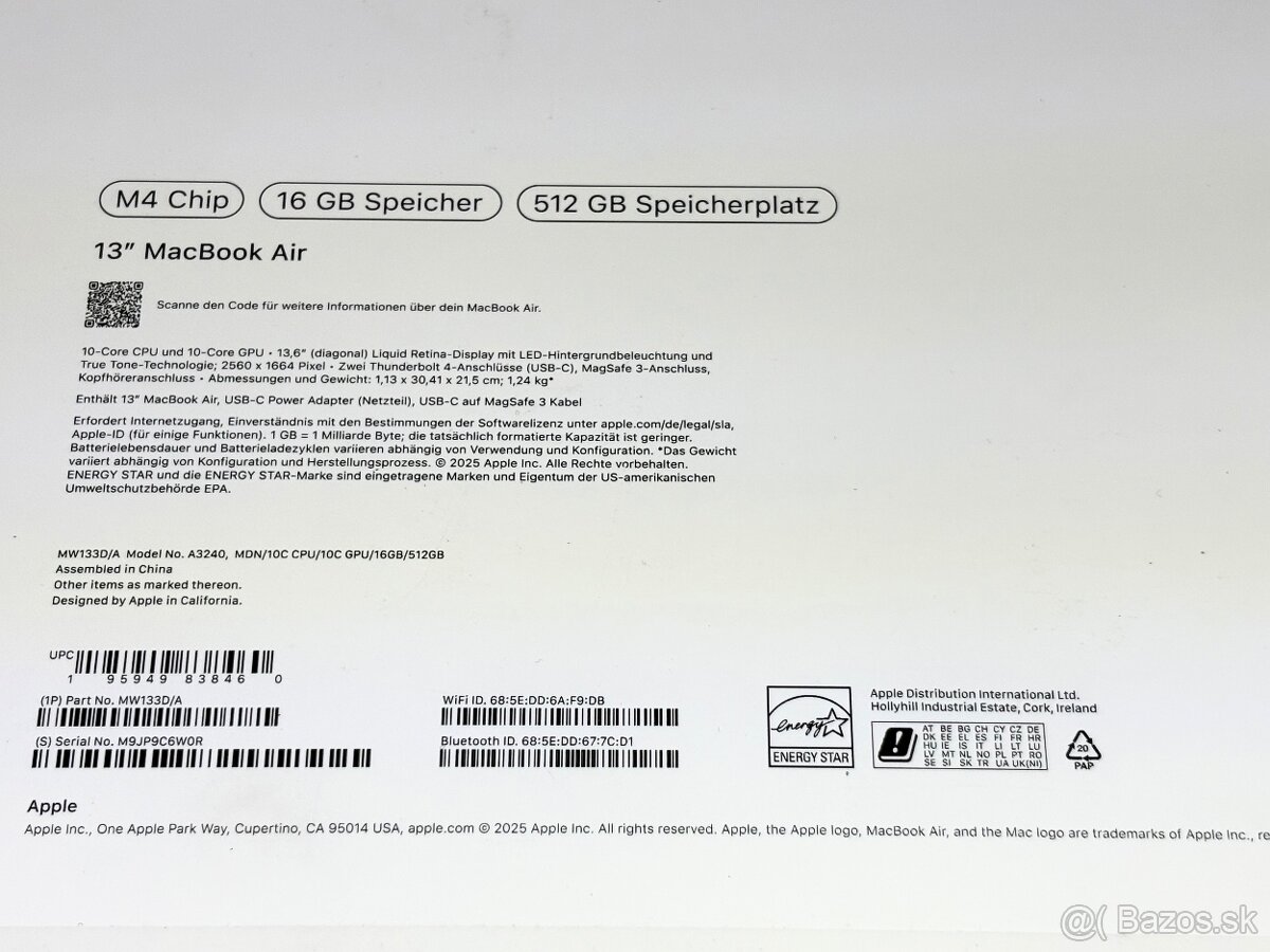 Apple MacBook Air 13" M4, TOP stav v záruke - 8