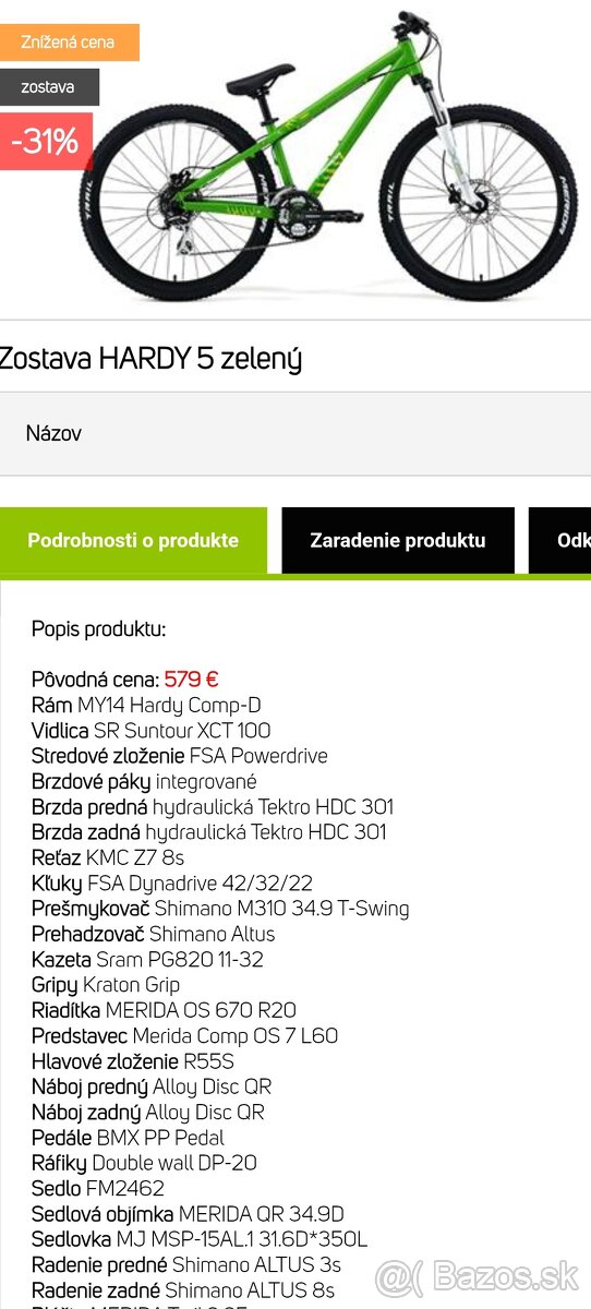 Merida Hardy 5, rám S", kolesá 26" - 8