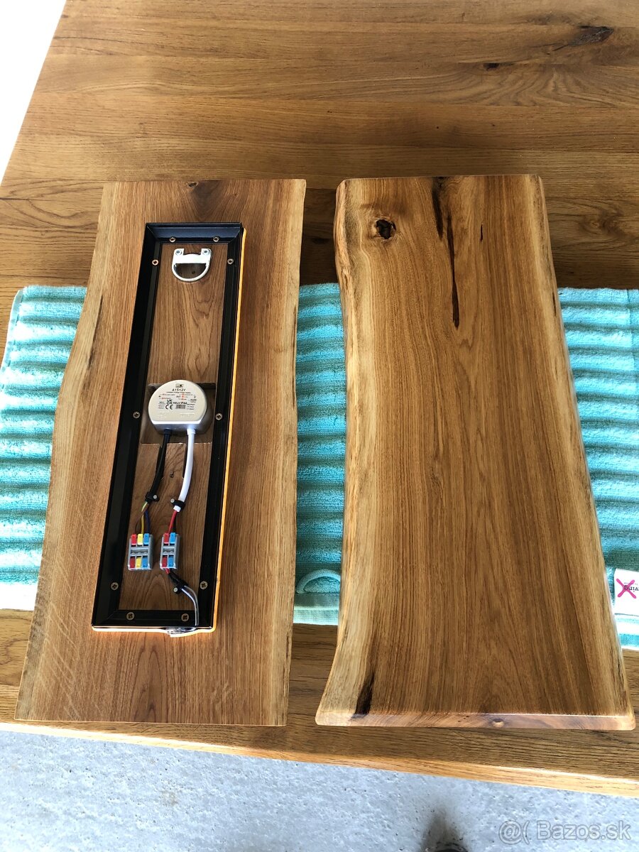 Nastenný LED drevený panel, svietidlo led svetlo - 8