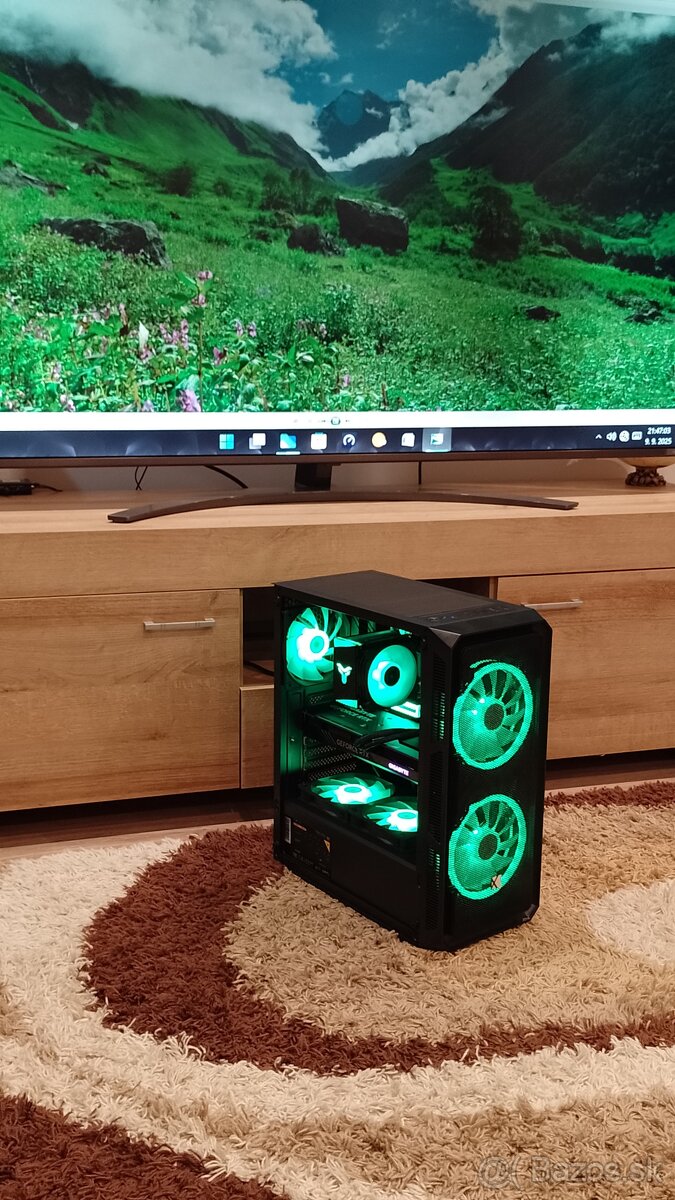 Herný výkonný PC–RTX 4060+Ryzen5 5500+32GB RAM+NVMe+2X SSD - 8