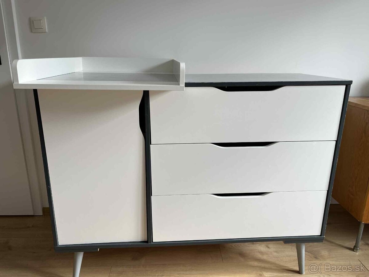 Komoda, prebalovaci pult/nadstavec, prebalovacia podlozka - 8